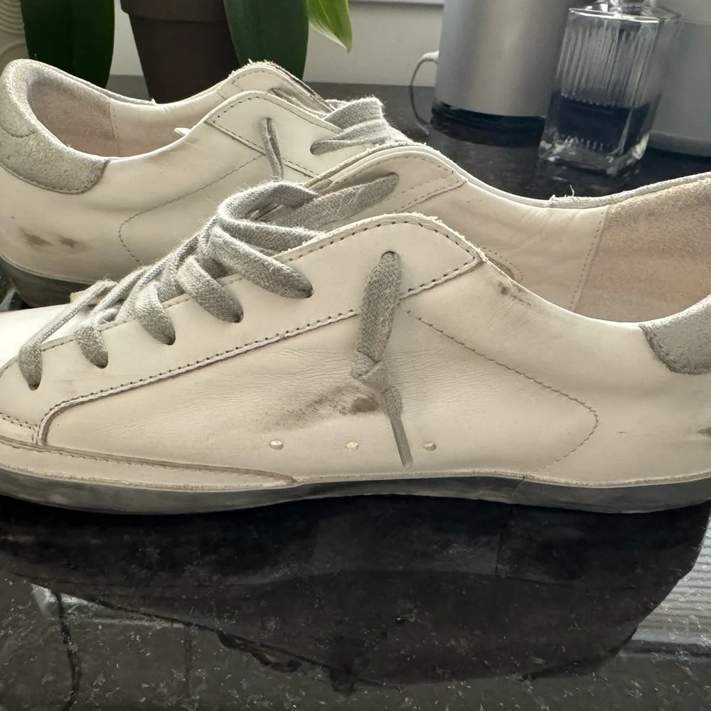 GOLDEN GOOSE WOMENS SUPERSTAR WHITE LEATHER SILVER STAR 40 WORN 1X LKNW - Picture 12 of 16